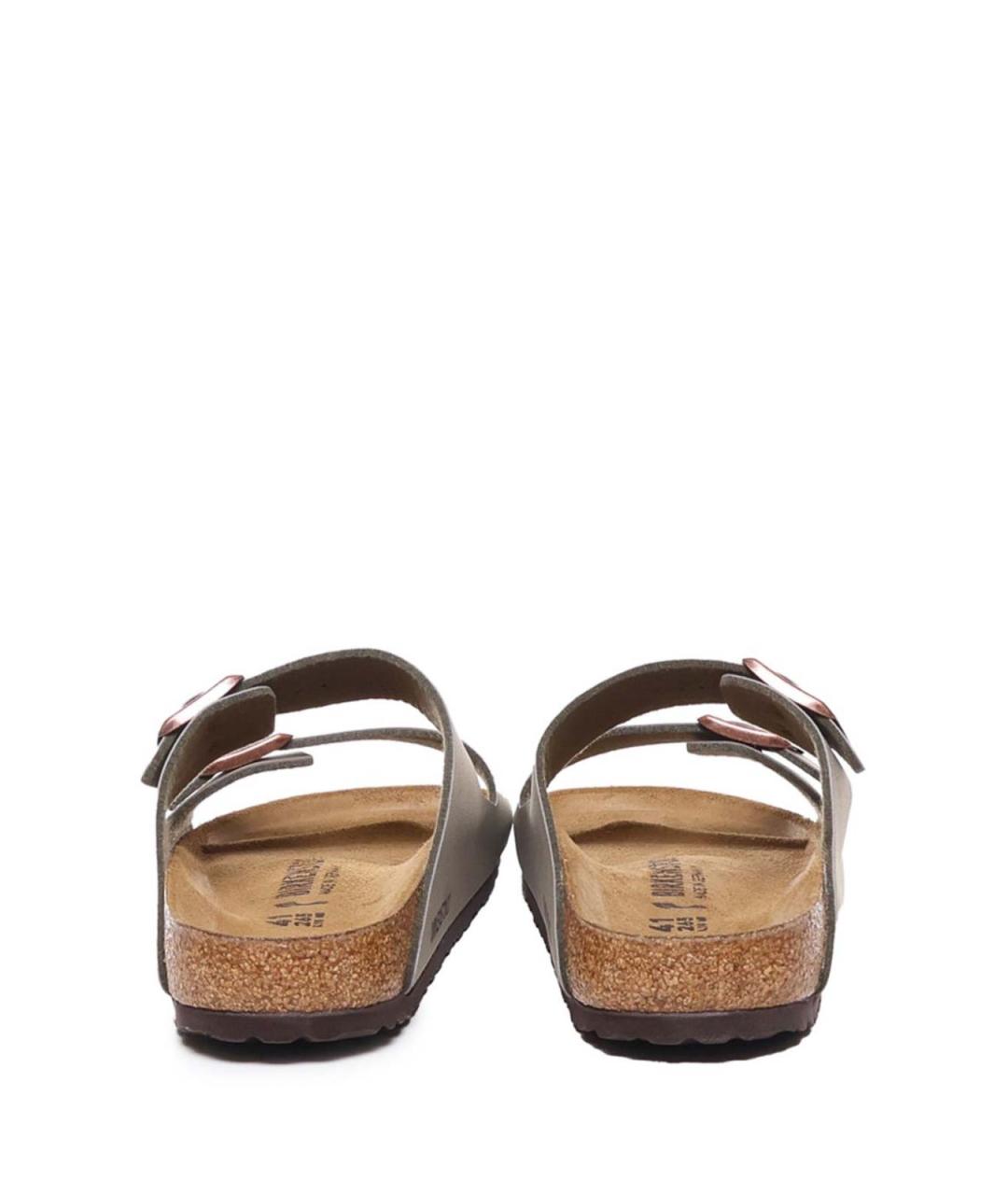 BIRKENSTOCK Серые кожаные сандалии, фото 4