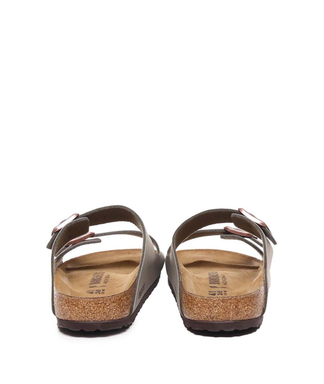 BIRKENSTOCK Серые кожаные сандалии, фото 3