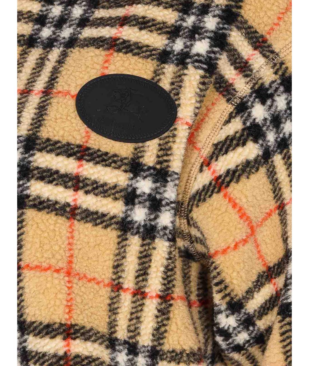 BURBERRY Бежевая полиэстеровая куртка, фото 3
