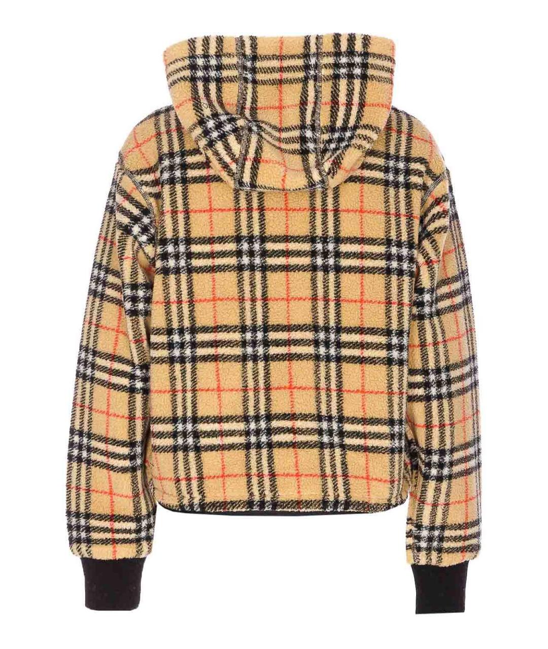 BURBERRY Бежевая полиэстеровая куртка, фото 2