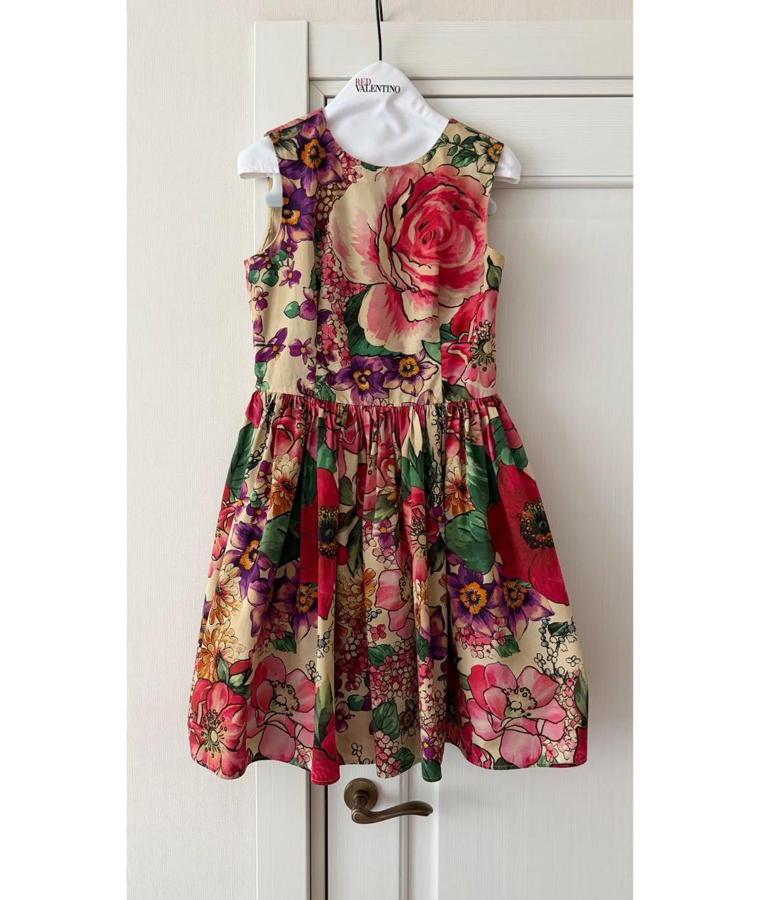RED VALENTINO Мульти хлопковое повседневное платье, фото 6