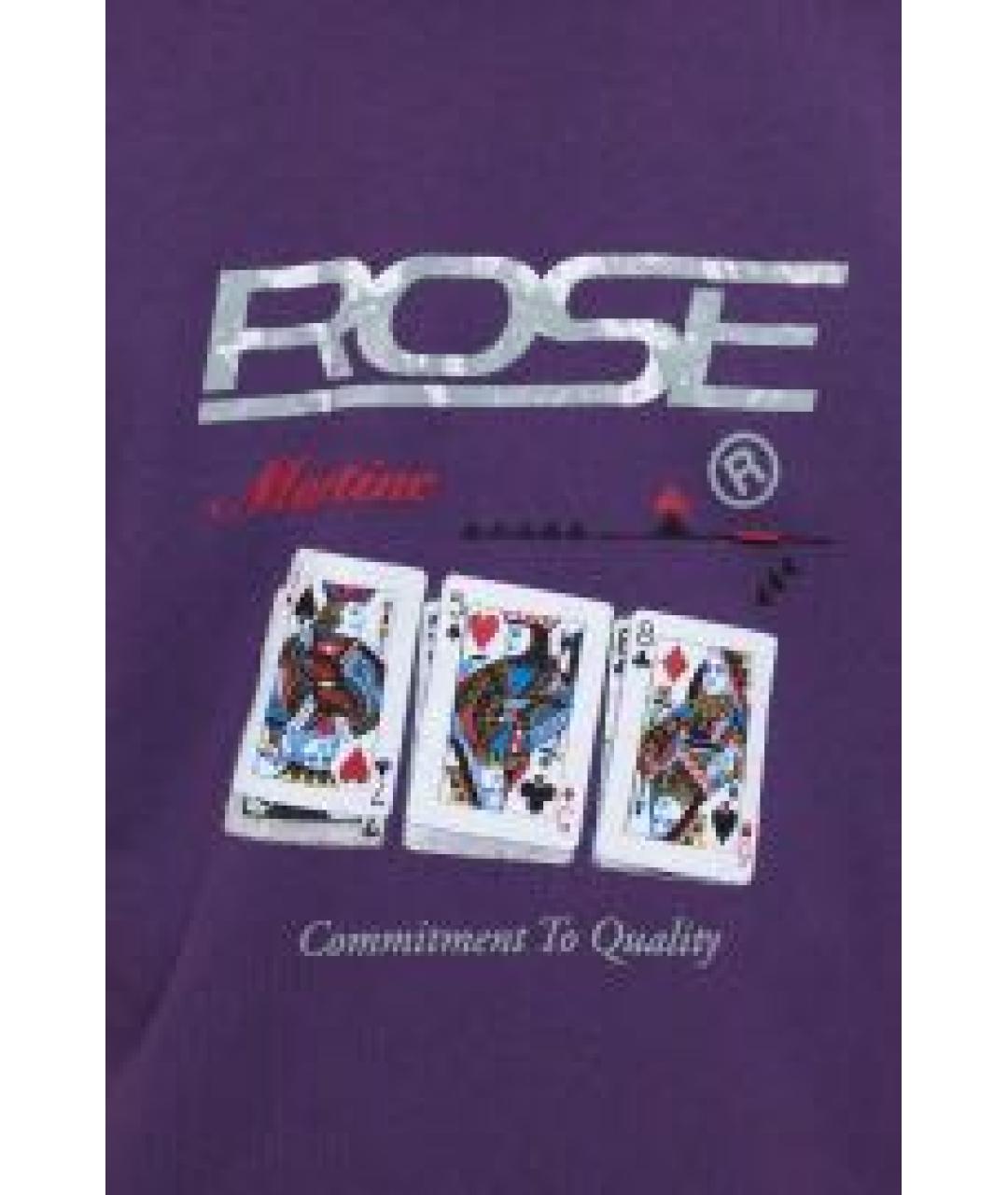 MARTINE ROSE Фиолетовая хлопковая футболка, фото 3