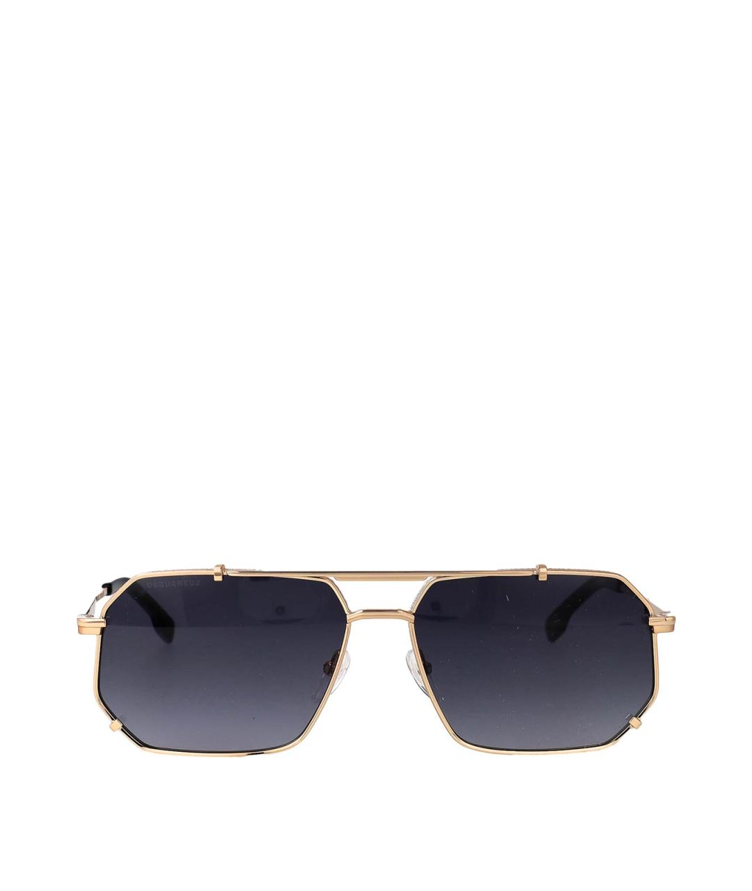 DSQUARED2 Золотые металлические солнцезащитные очки, фото 1