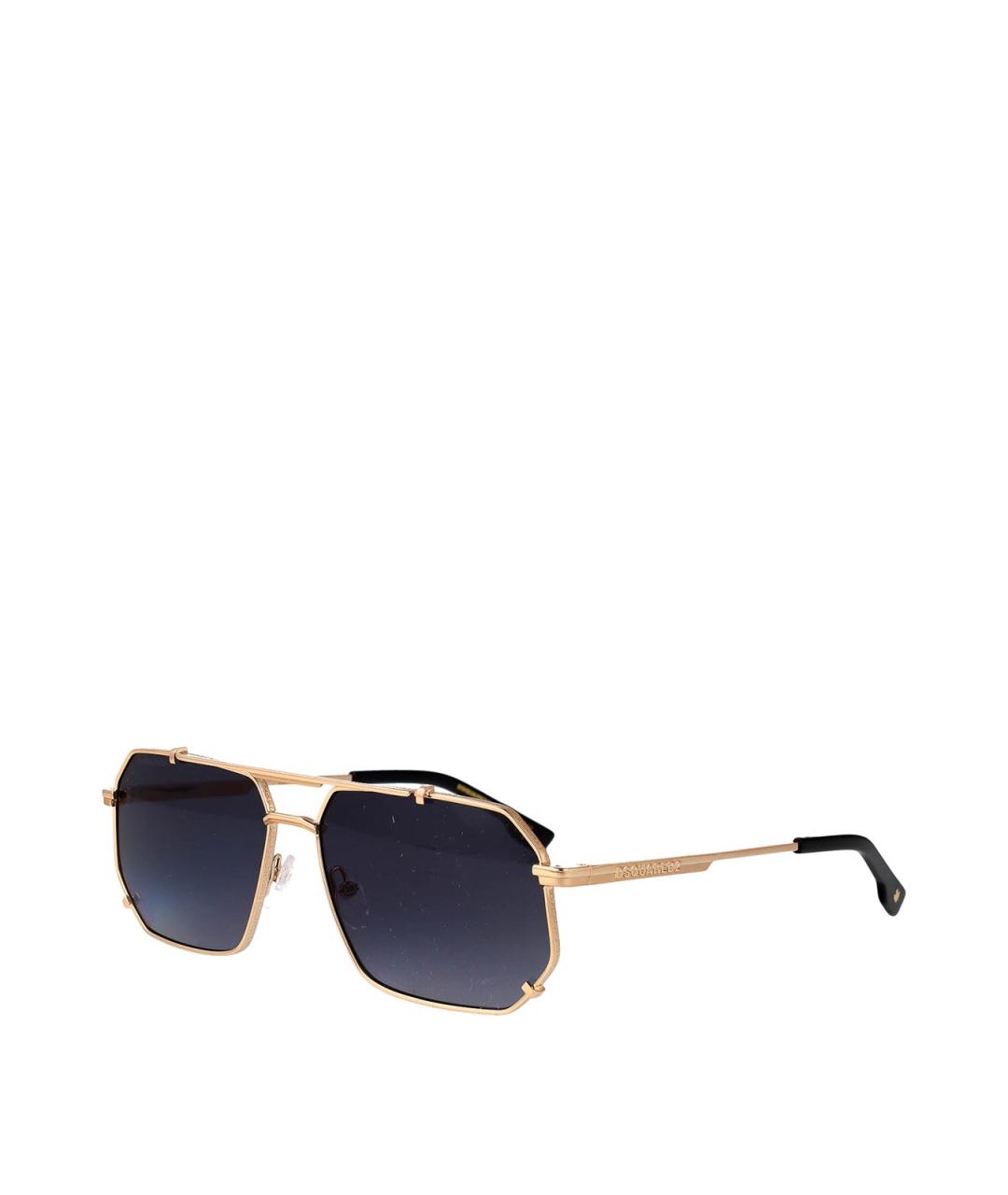 DSQUARED2 Золотые металлические солнцезащитные очки, фото 2