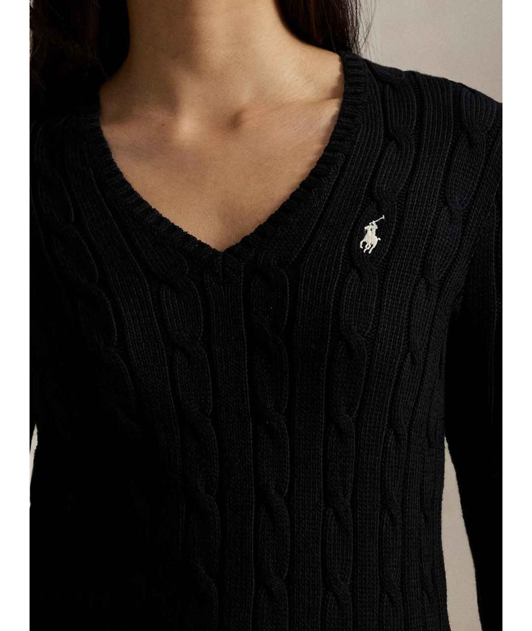 POLO RALPH LAUREN Черный хлопковый джемпер / свитер, фото 5