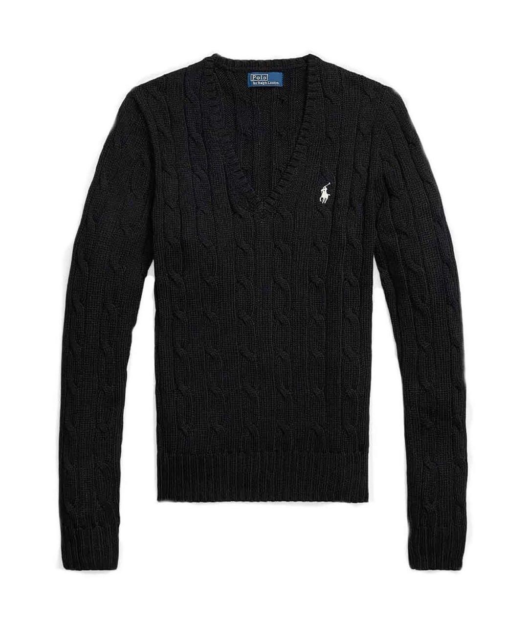POLO RALPH LAUREN Черный хлопковый джемпер / свитер, фото 1