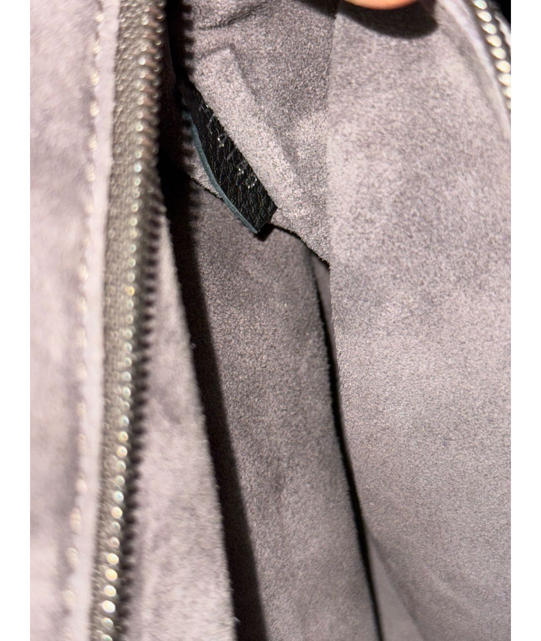 LOUIS VUITTON Черная кожаная сумка с короткими ручками, фото 5