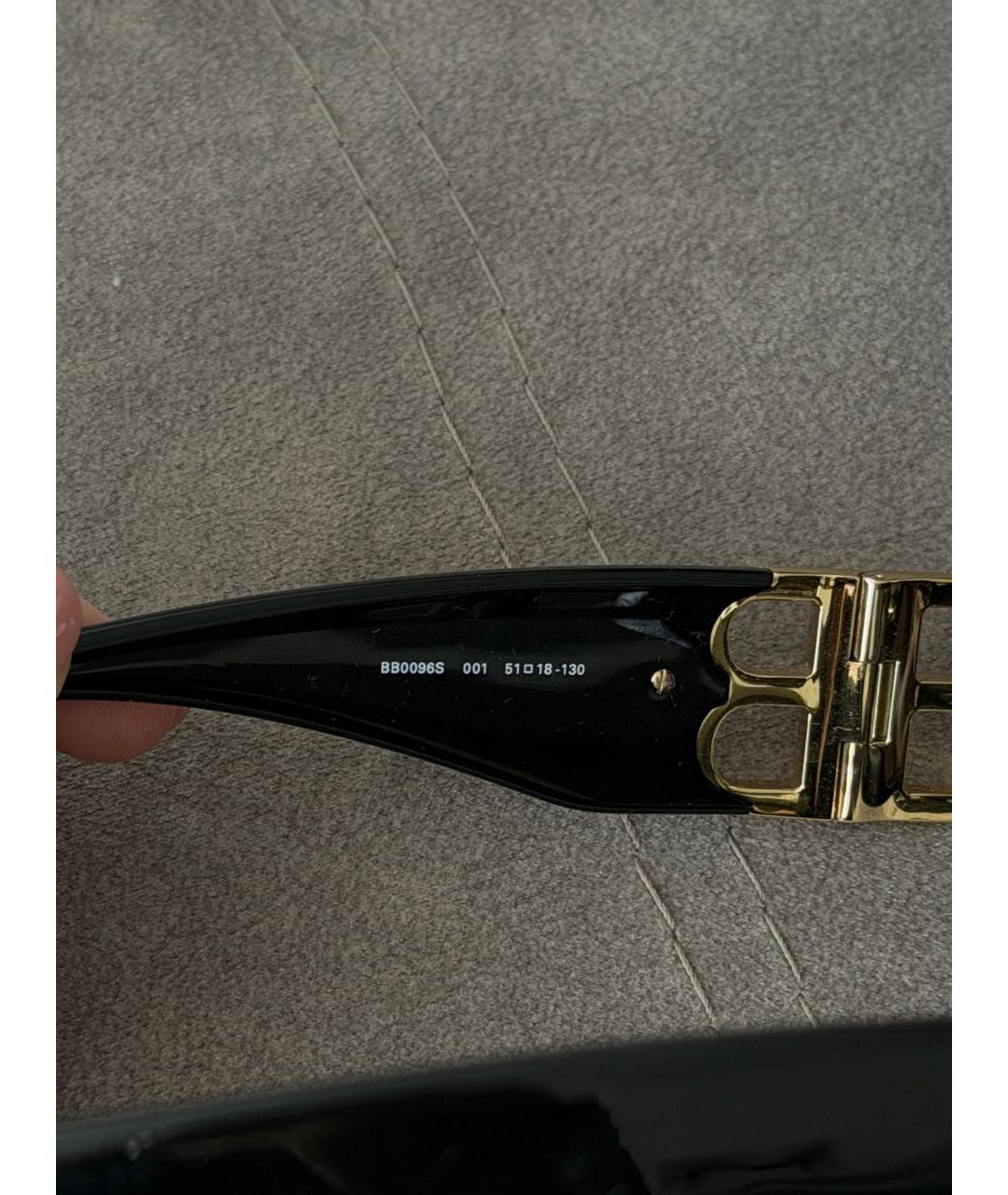 BALENCIAGA Черные пластиковые солнцезащитные очки, фото 6