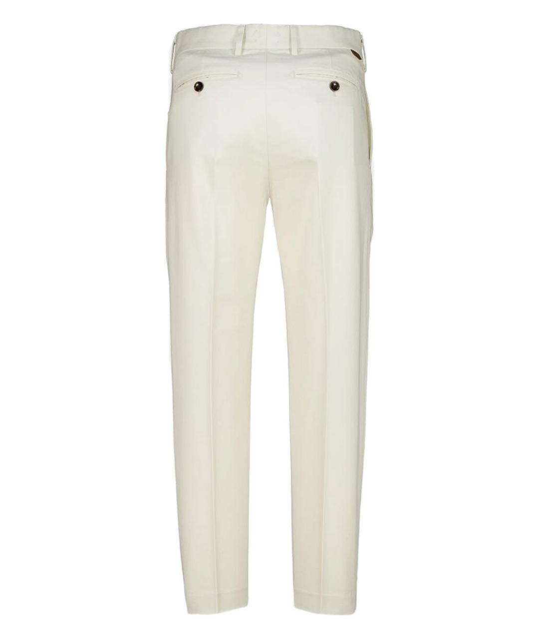 TOM FORD Белые хлопковые повседневные брюки, фото 2