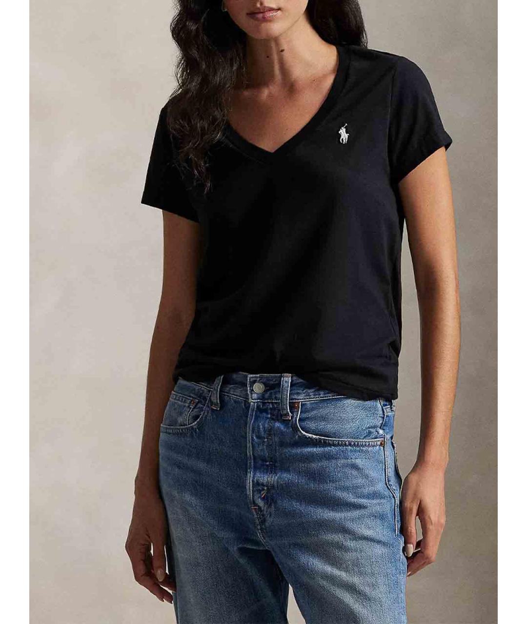 POLO RALPH LAUREN Черная хлопковая футболка, фото 3