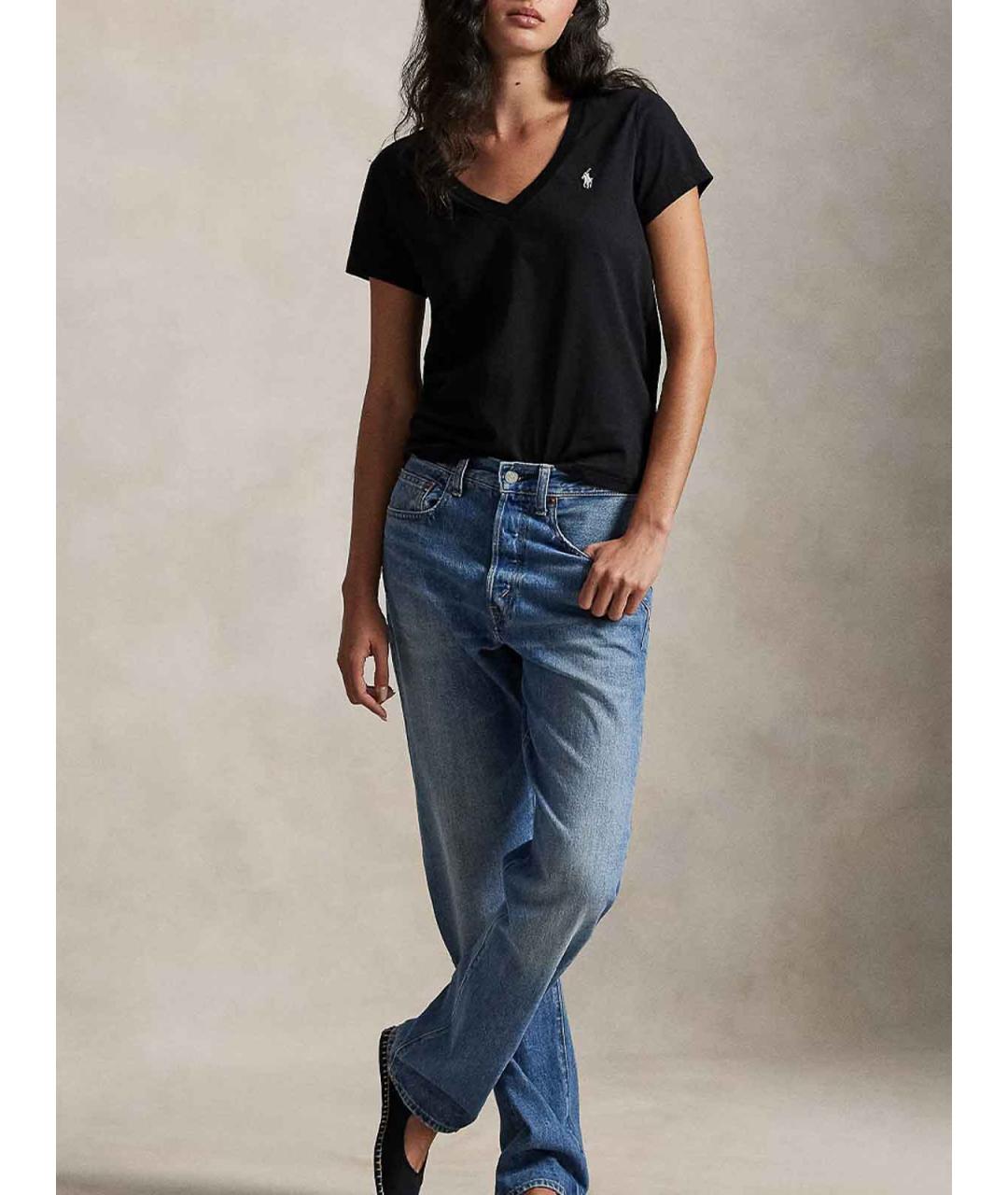 POLO RALPH LAUREN Черная хлопковая футболка, фото 2