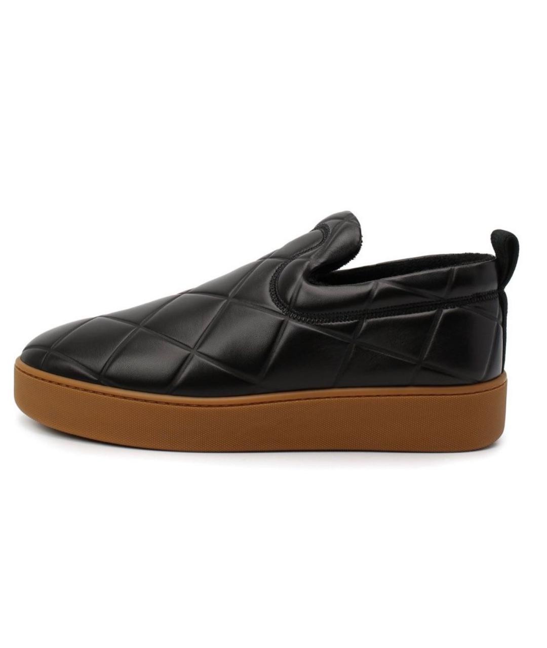 BOTTEGA VENETA Черные кожаные слипоны, фото 9