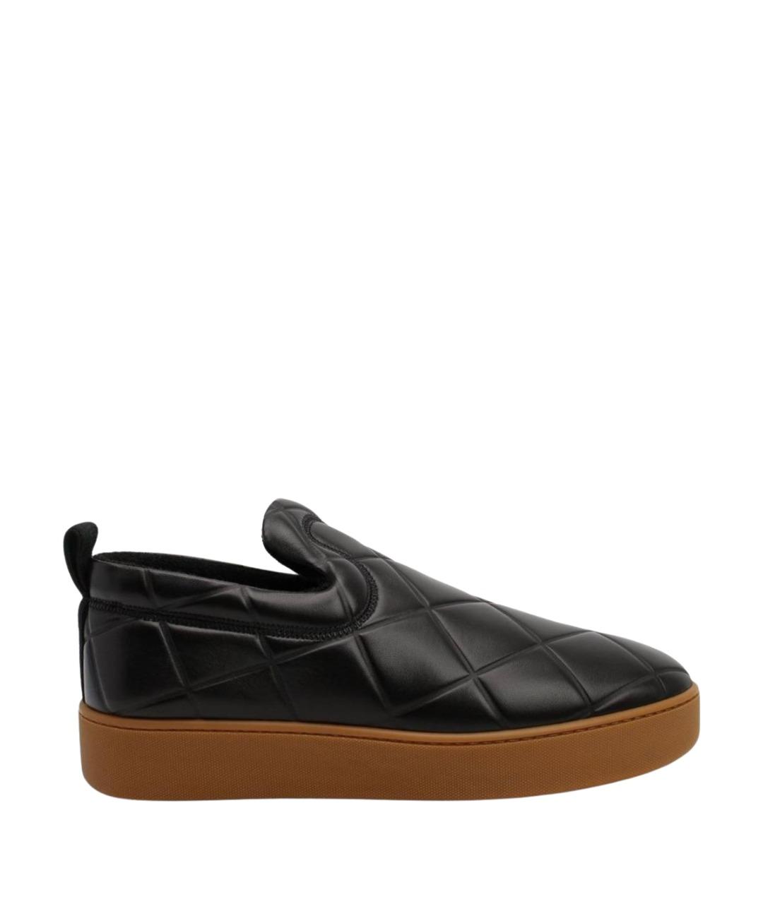 BOTTEGA VENETA Черные кожаные слипоны, фото 1