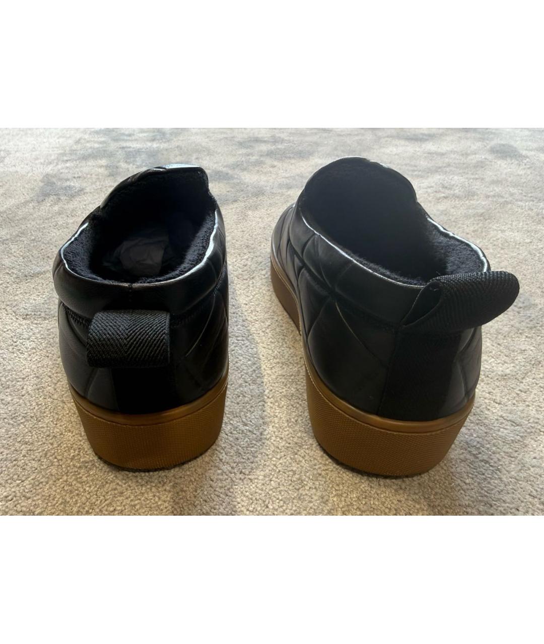 BOTTEGA VENETA Черные кожаные слипоны, фото 4