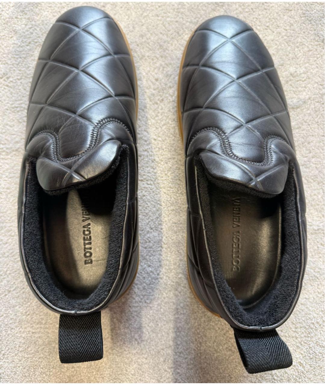 BOTTEGA VENETA Черные кожаные слипоны, фото 3