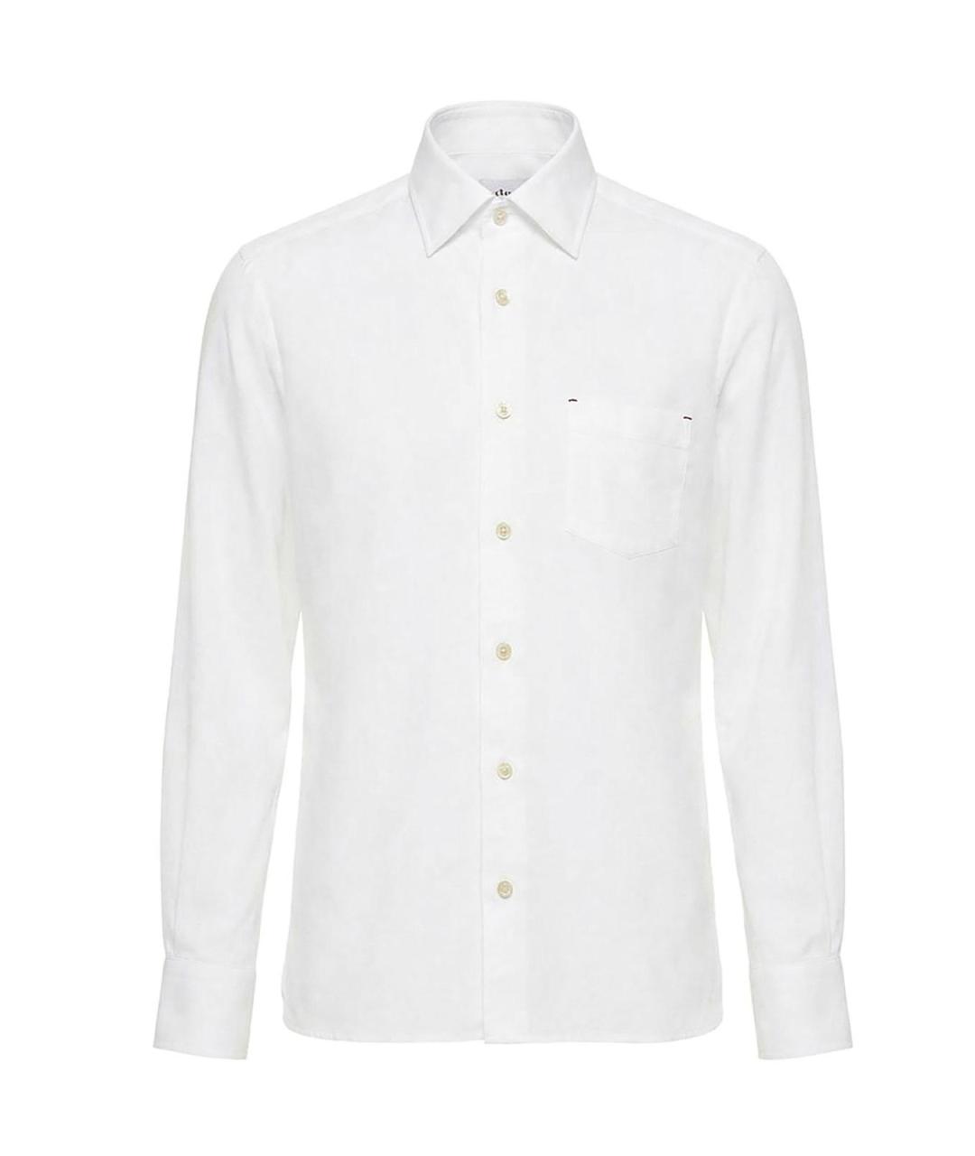 KITON Белая льняная классическая рубашка, фото 1