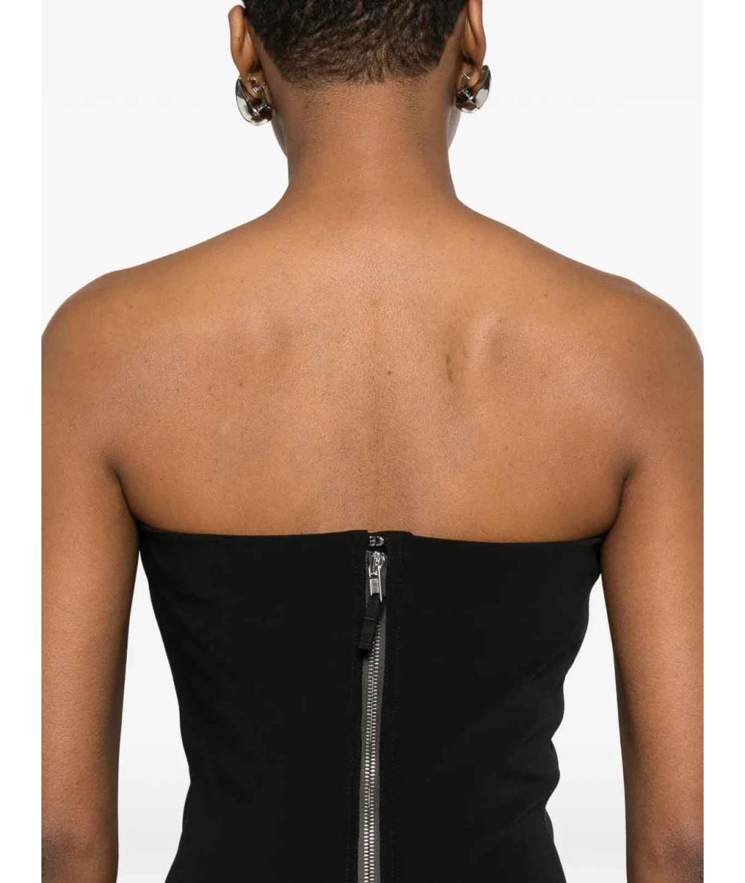 RICK OWENS Черное полиамидовое коктейльное платье, фото 5