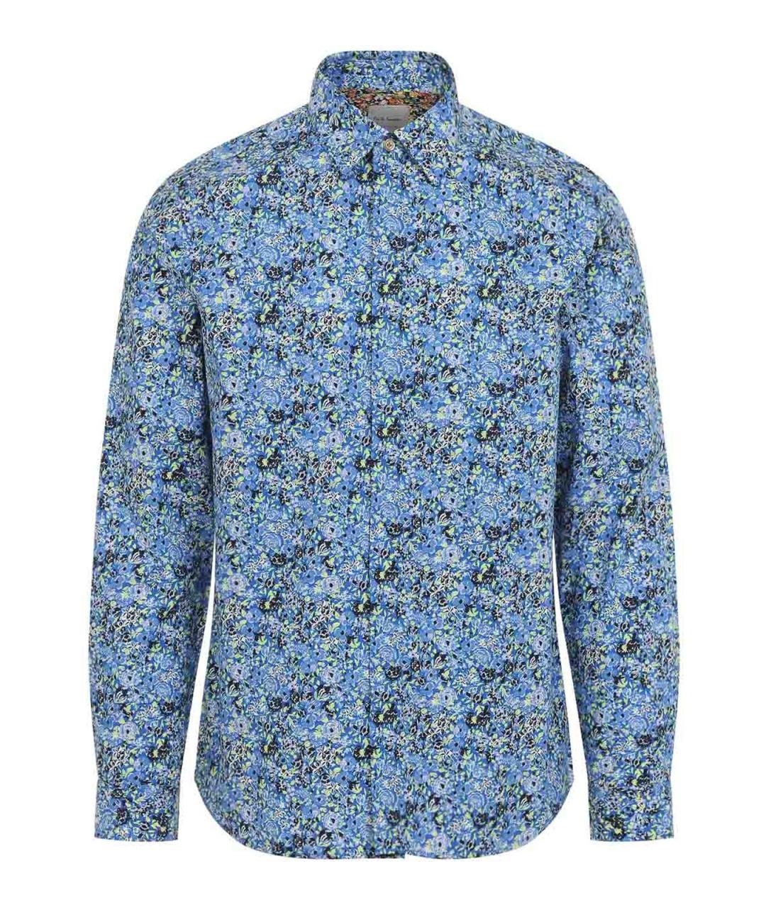 PAUL SMITH Синяя хлопковая кэжуал рубашка, фото 1