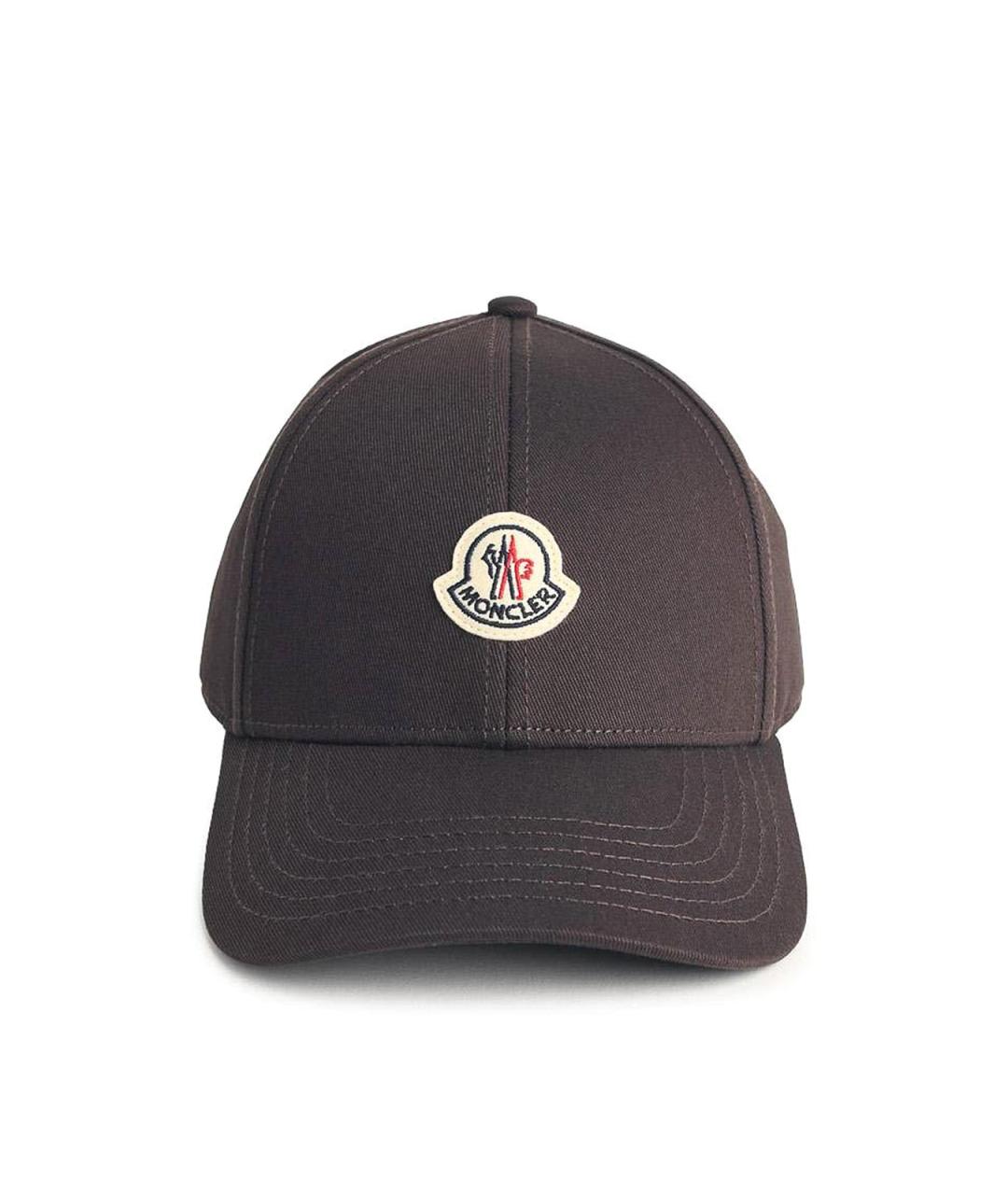 MONCLER Коричневая хлопковая кепка/бейсболка, фото 1
