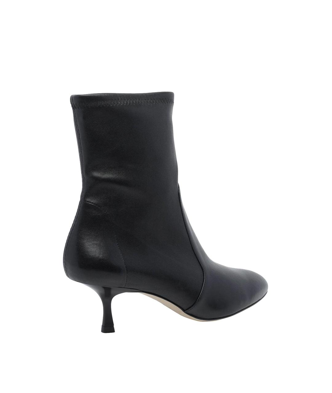 STUART WEITZMAN Черные кожаные ботильоны, фото 3