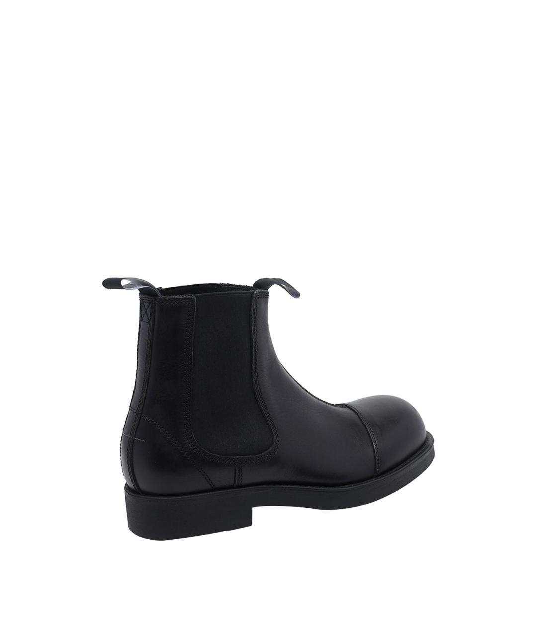 MM6 MAISON MARGIELA Черные кожаные высокие ботинки, фото 3