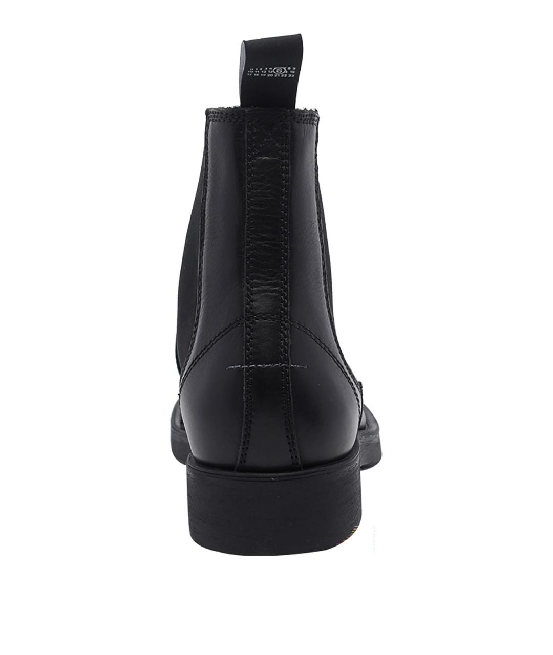 MM6 MAISON MARGIELA Черные кожаные высокие ботинки, фото 4