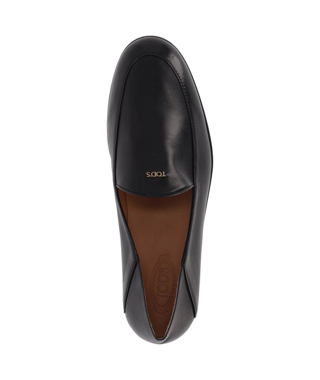 TOD'S Черные кожаные лоферы, фото 5
