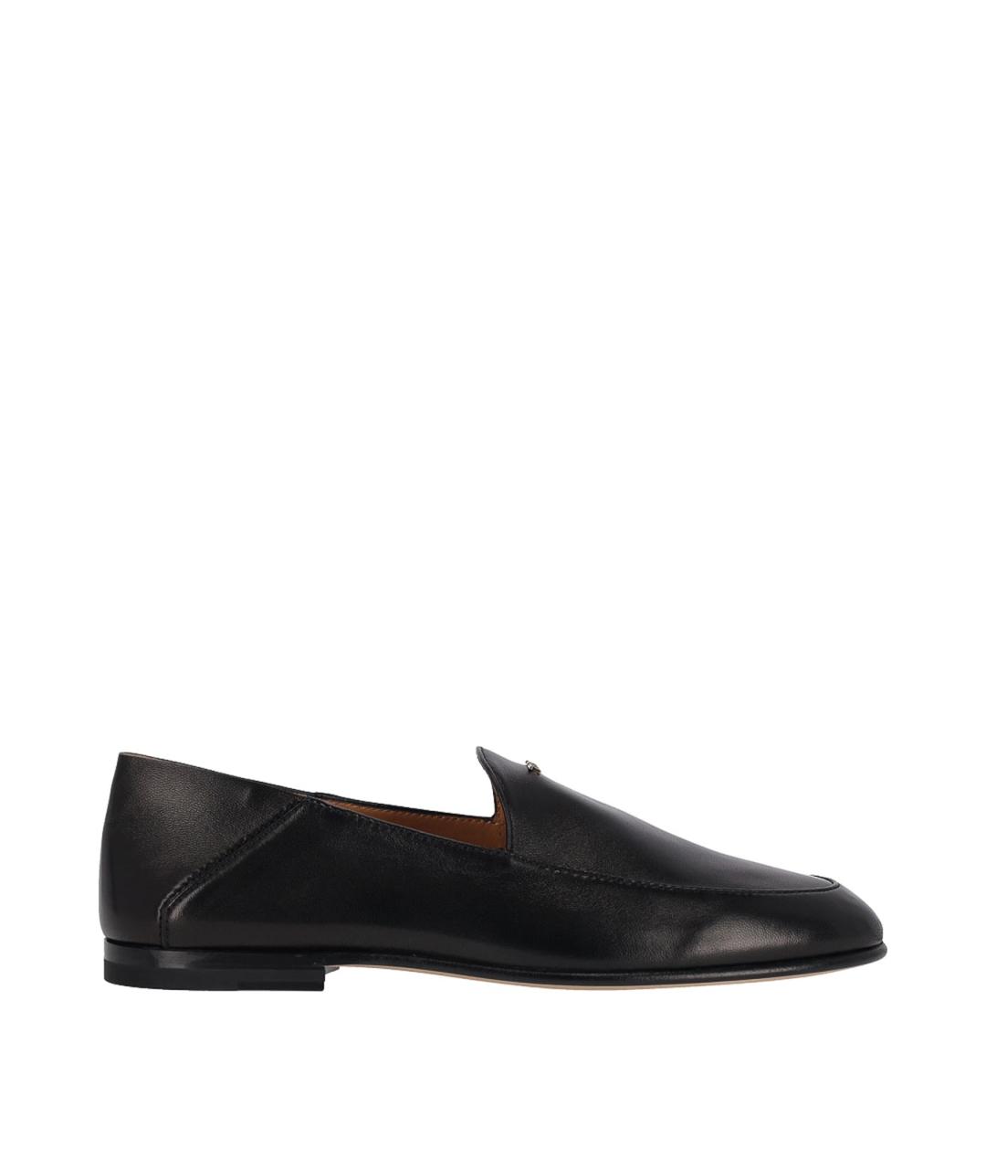 TOD'S Черные кожаные лоферы, фото 1