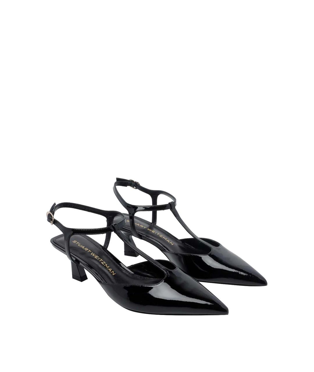 STUART WEITZMAN Черные кожаные туфли, фото 2