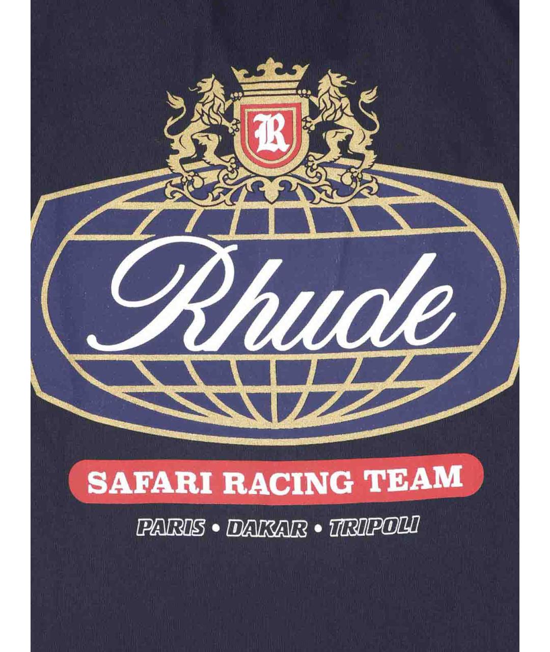 RHUDE Черная хлопковая футболка, фото 3