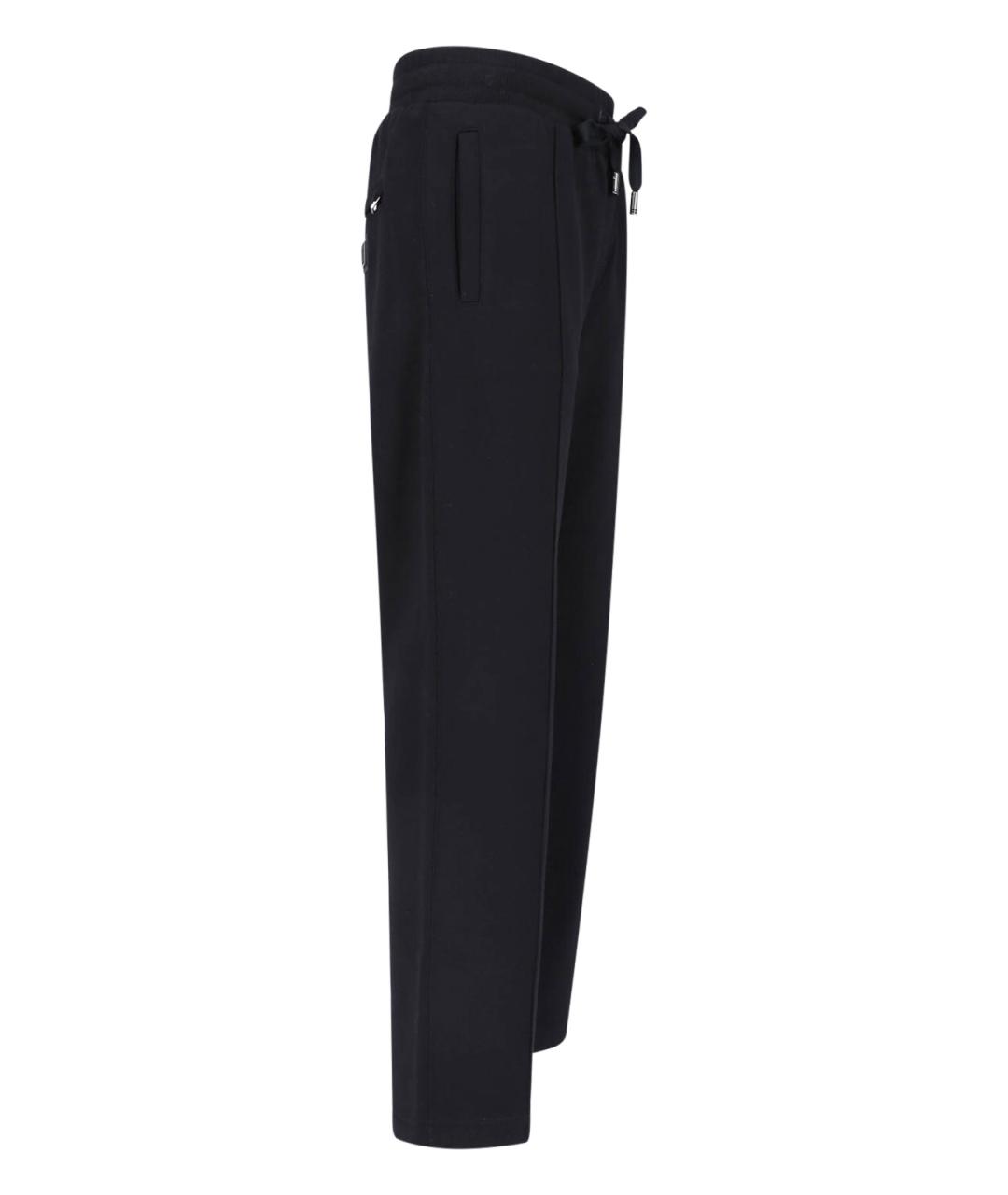 DOLCE&GABBANA Черные хлопковые повседневные брюки, фото 3