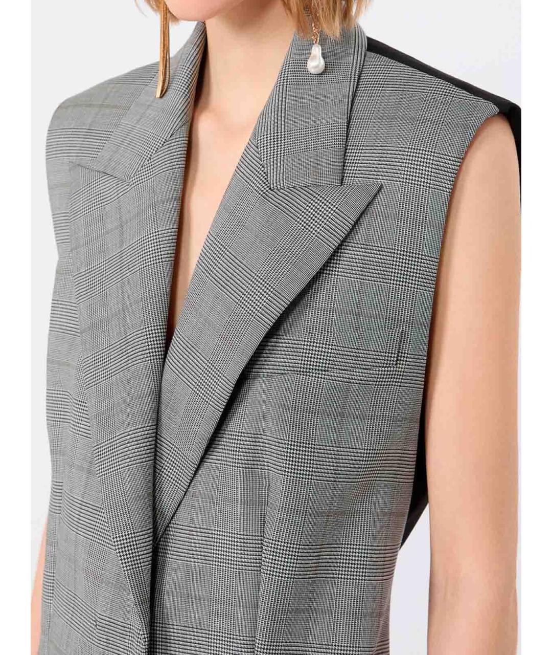 SPORTMAX Серый шерстяной жилет, фото 4