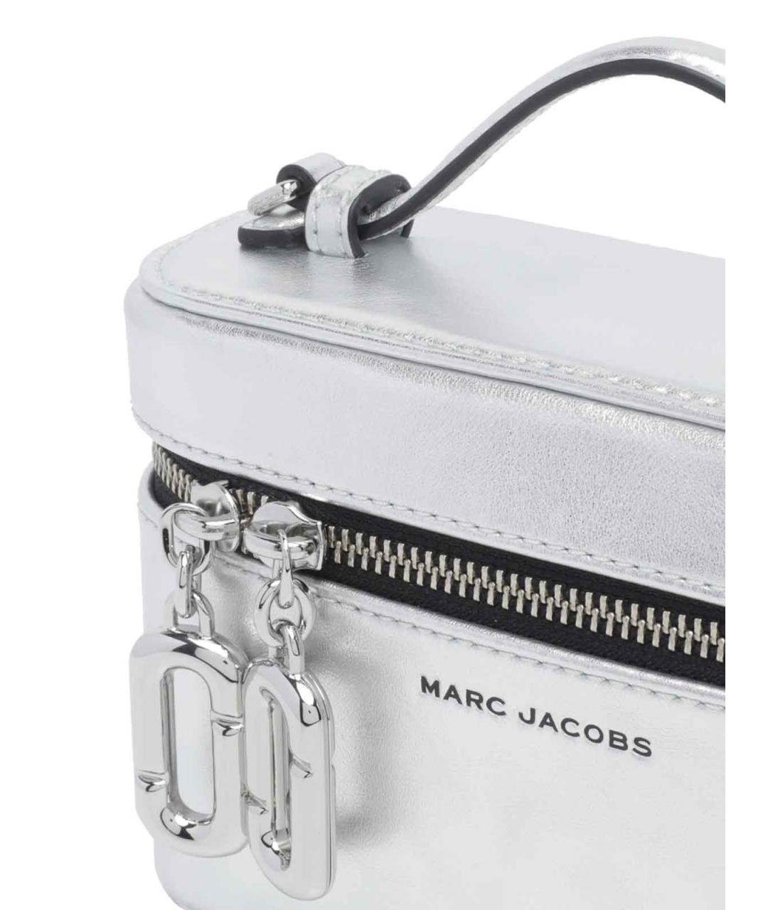 MARC JACOBS Серебряная кожаная сумка с короткими ручками, фото 4