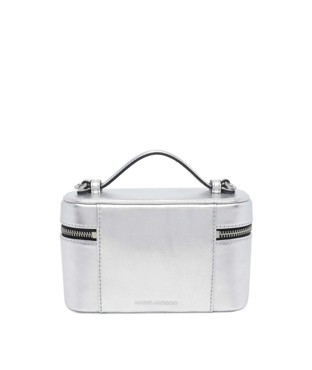 MARC JACOBS Серебряная кожаная сумка с короткими ручками, фото 3