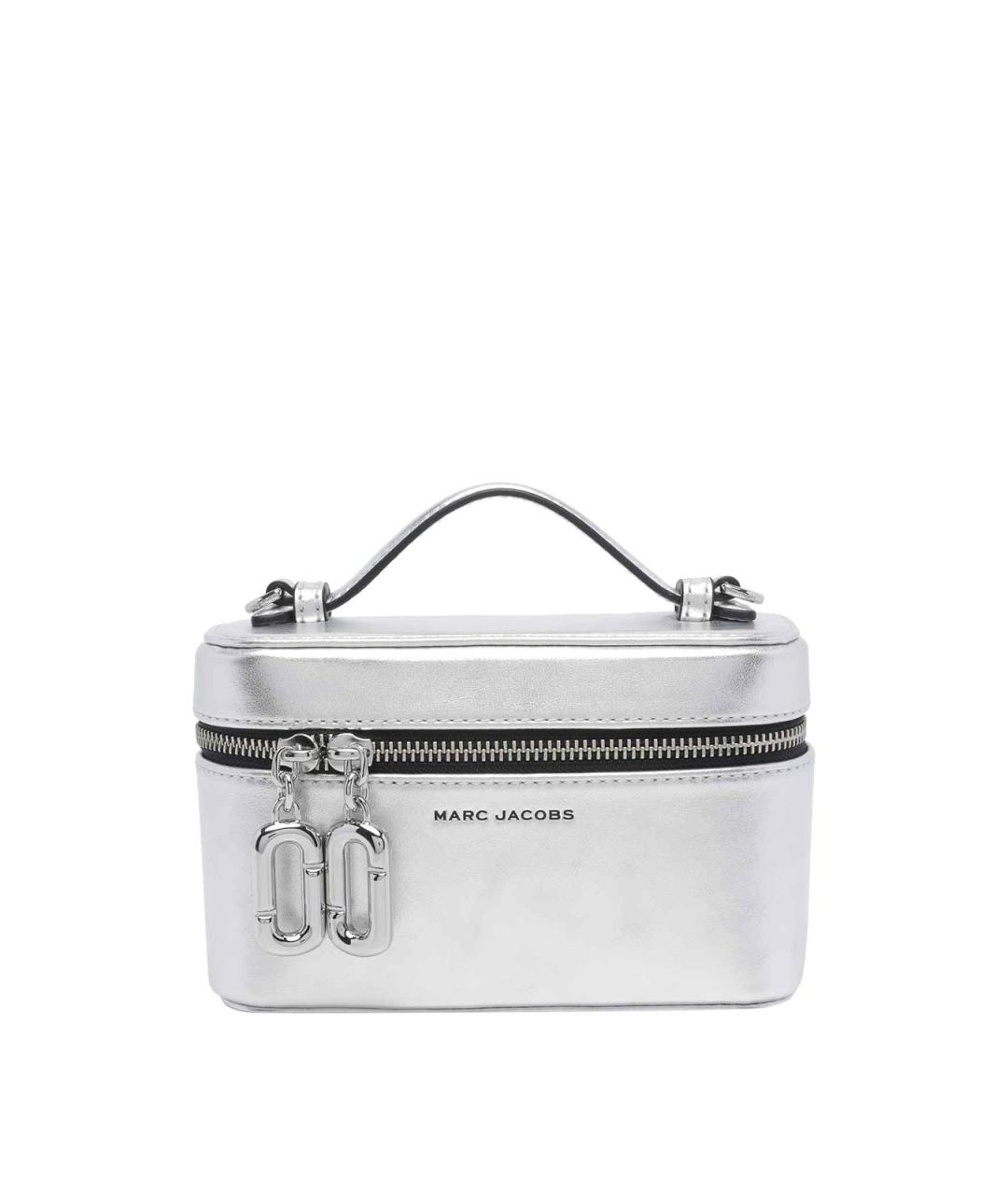 MARC JACOBS Серебряная кожаная сумка с короткими ручками, фото 1