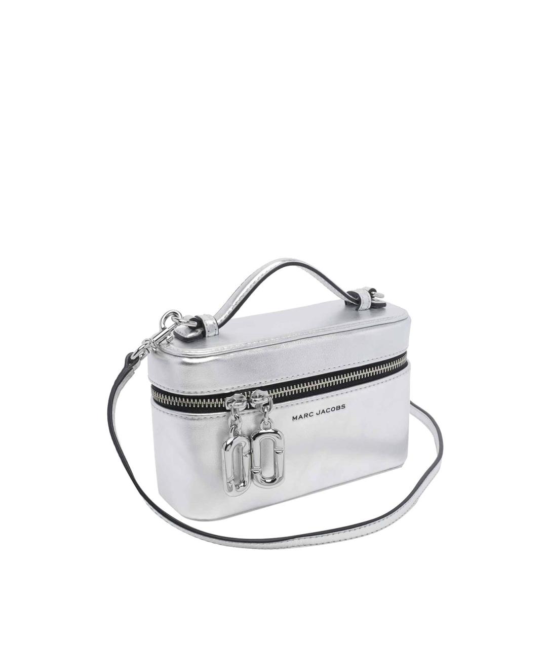 MARC JACOBS Серебряная кожаная сумка с короткими ручками, фото 2