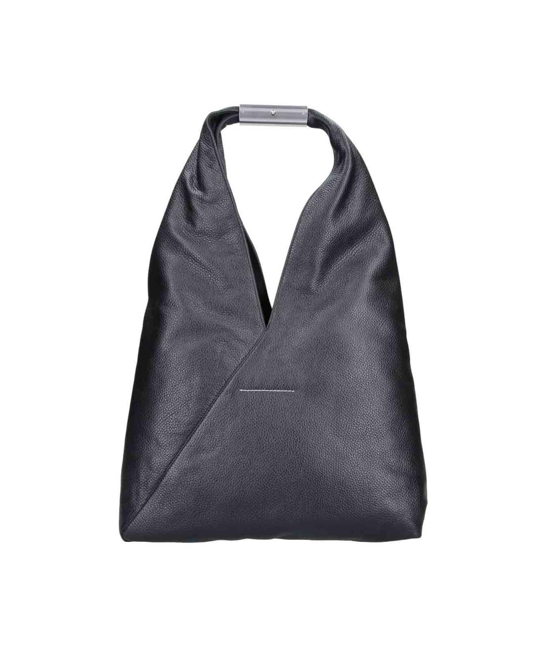 MM6 MAISON MARGIELA Черная кожаная сумка через плечо, фото 3