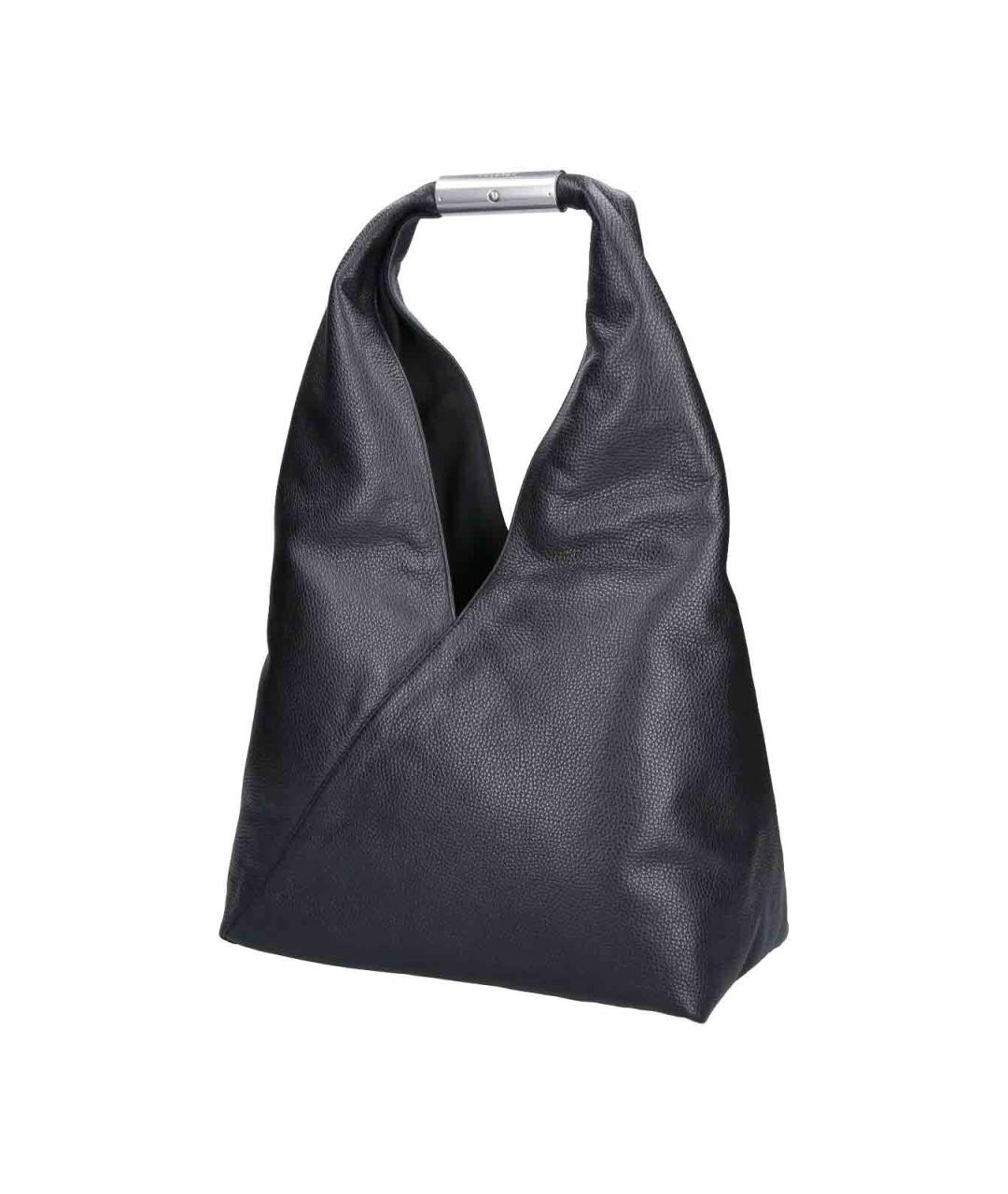 MM6 MAISON MARGIELA Черная кожаная сумка через плечо, фото 2