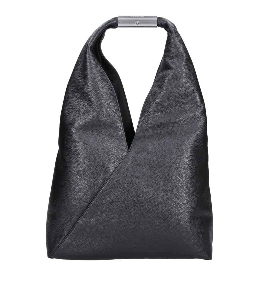 MM6 MAISON MARGIELA Черная кожаная сумка через плечо, фото 1