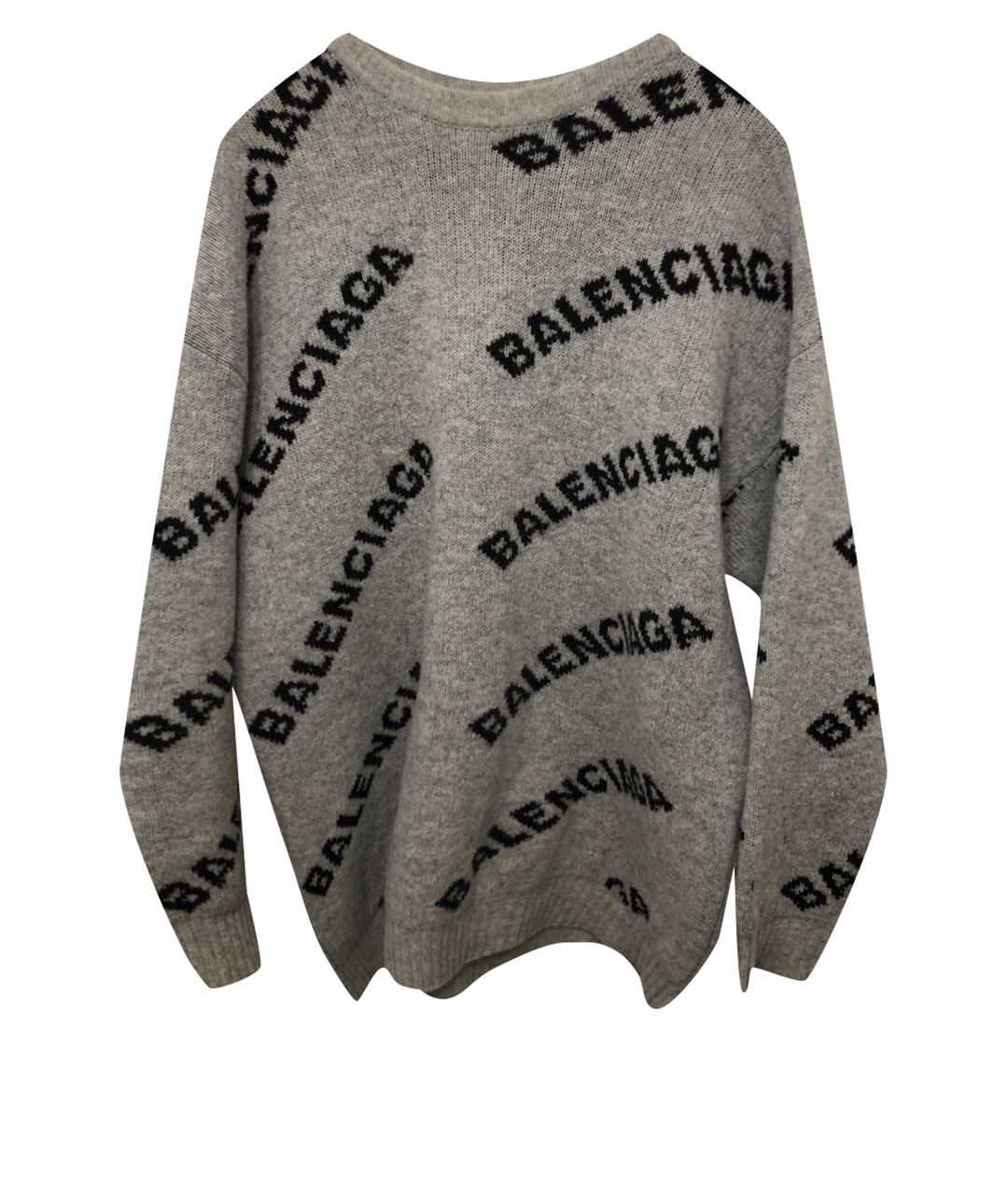 BALENCIAGA Серый шерстяной джемпер / свитер, фото 1