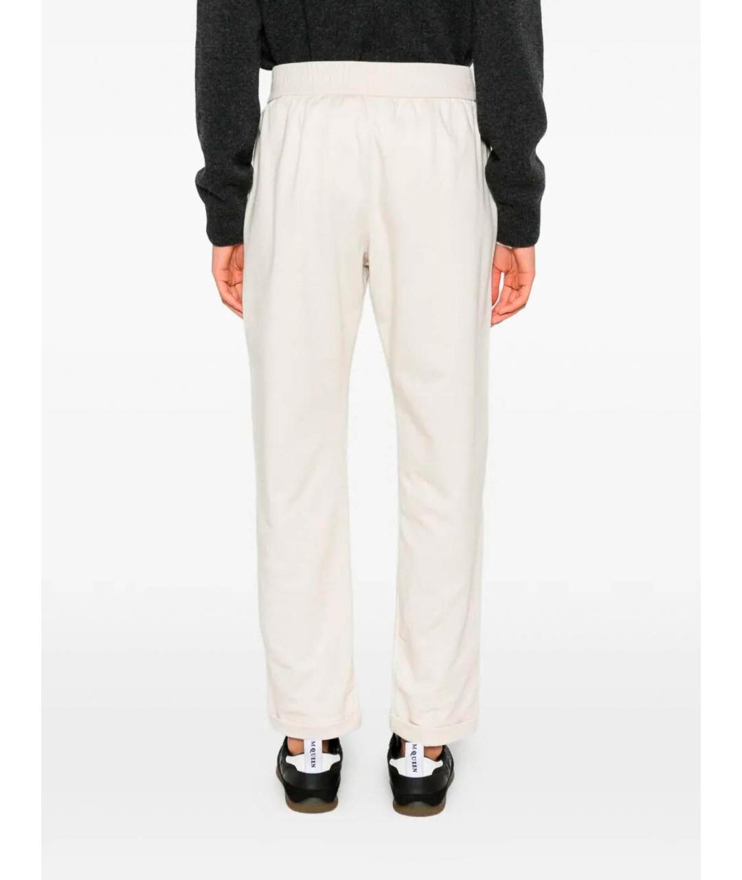 BRUNELLO CUCINELLI Белые хлопковые спортивные брюки и шорты, фото 3