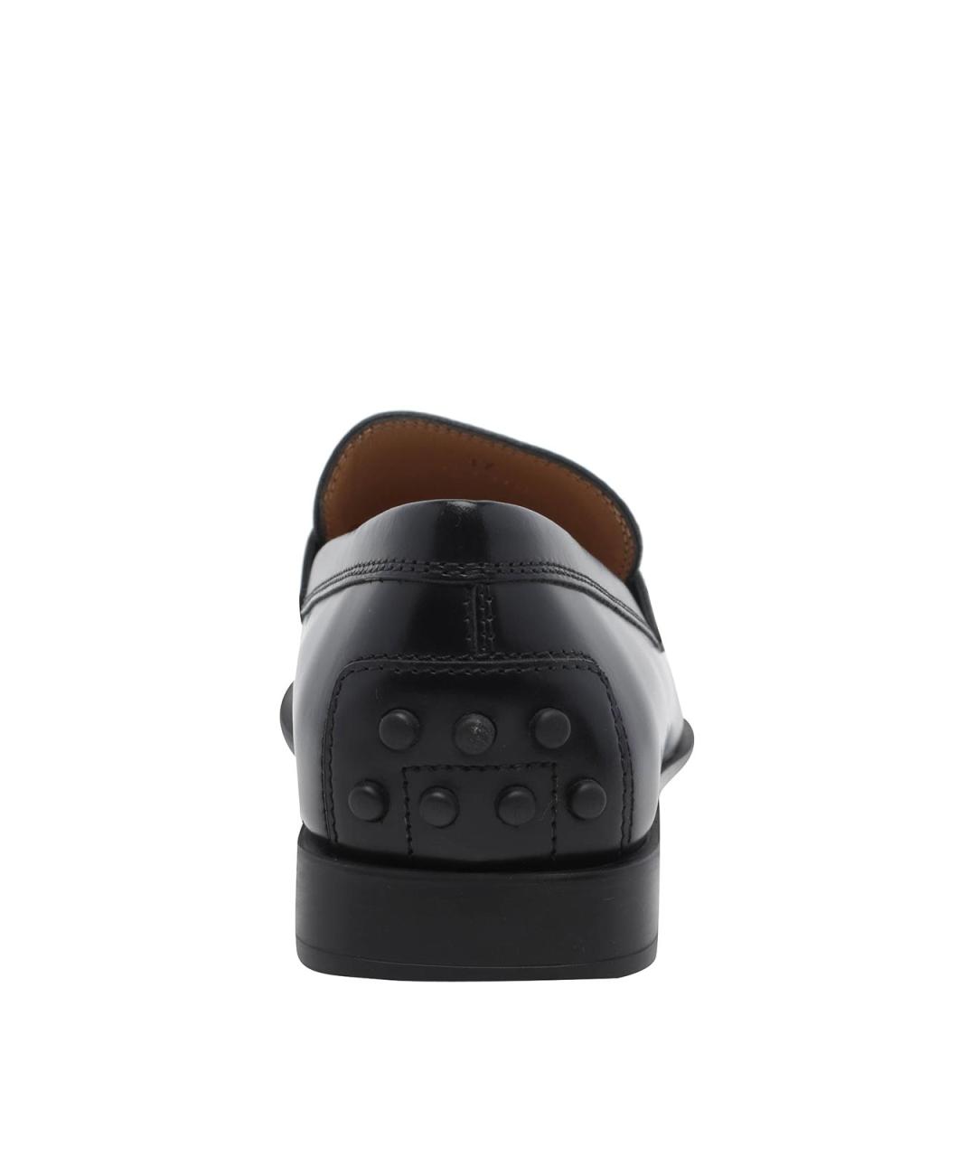 TOD'S Черные кожаные лоферы, фото 4