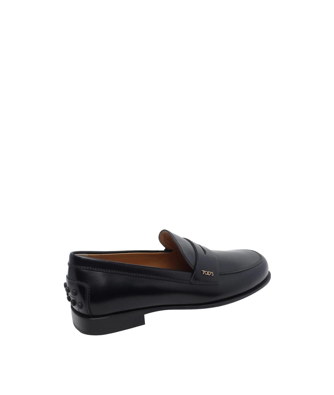 TOD'S Черные кожаные лоферы, фото 3