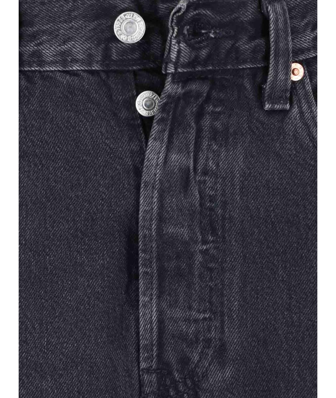 LEVI'S Черные хлопковые прямые джинсы, фото 4