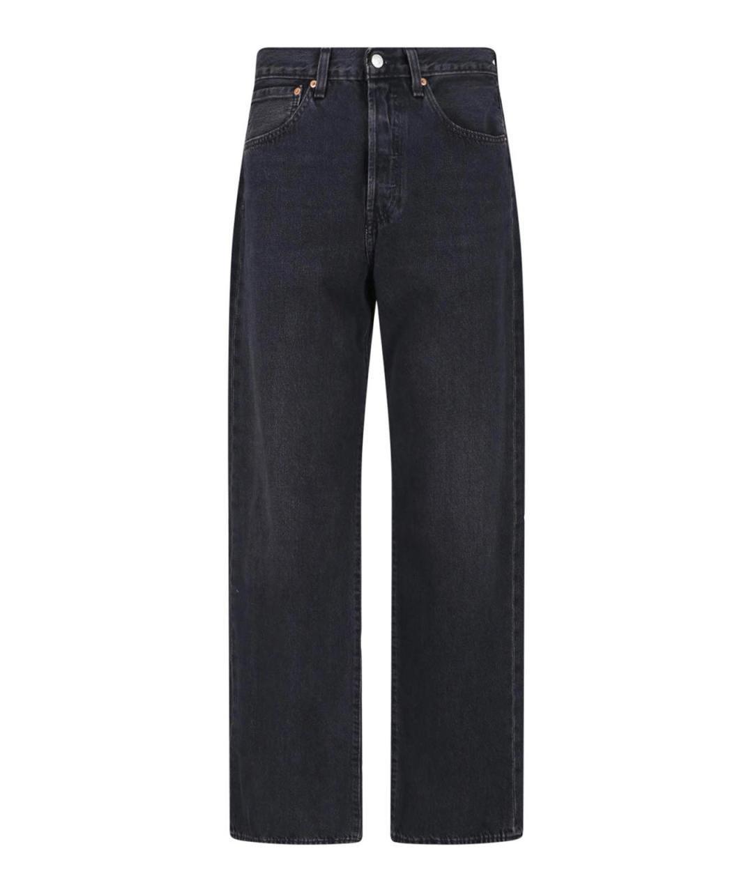LEVI'S Черные хлопковые прямые джинсы, фото 1