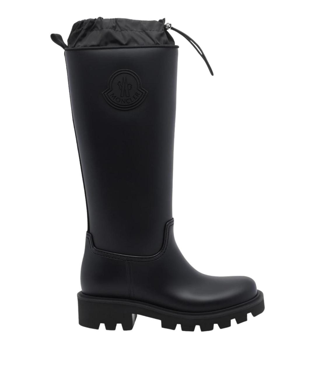 MONCLER Черные резиновые сапоги, фото 1