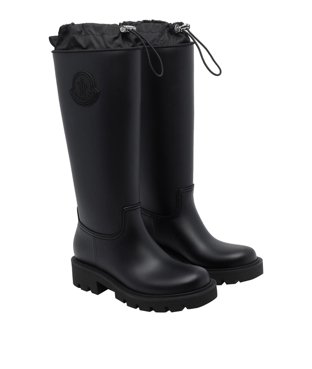 MONCLER Черные резиновые сапоги, фото 2