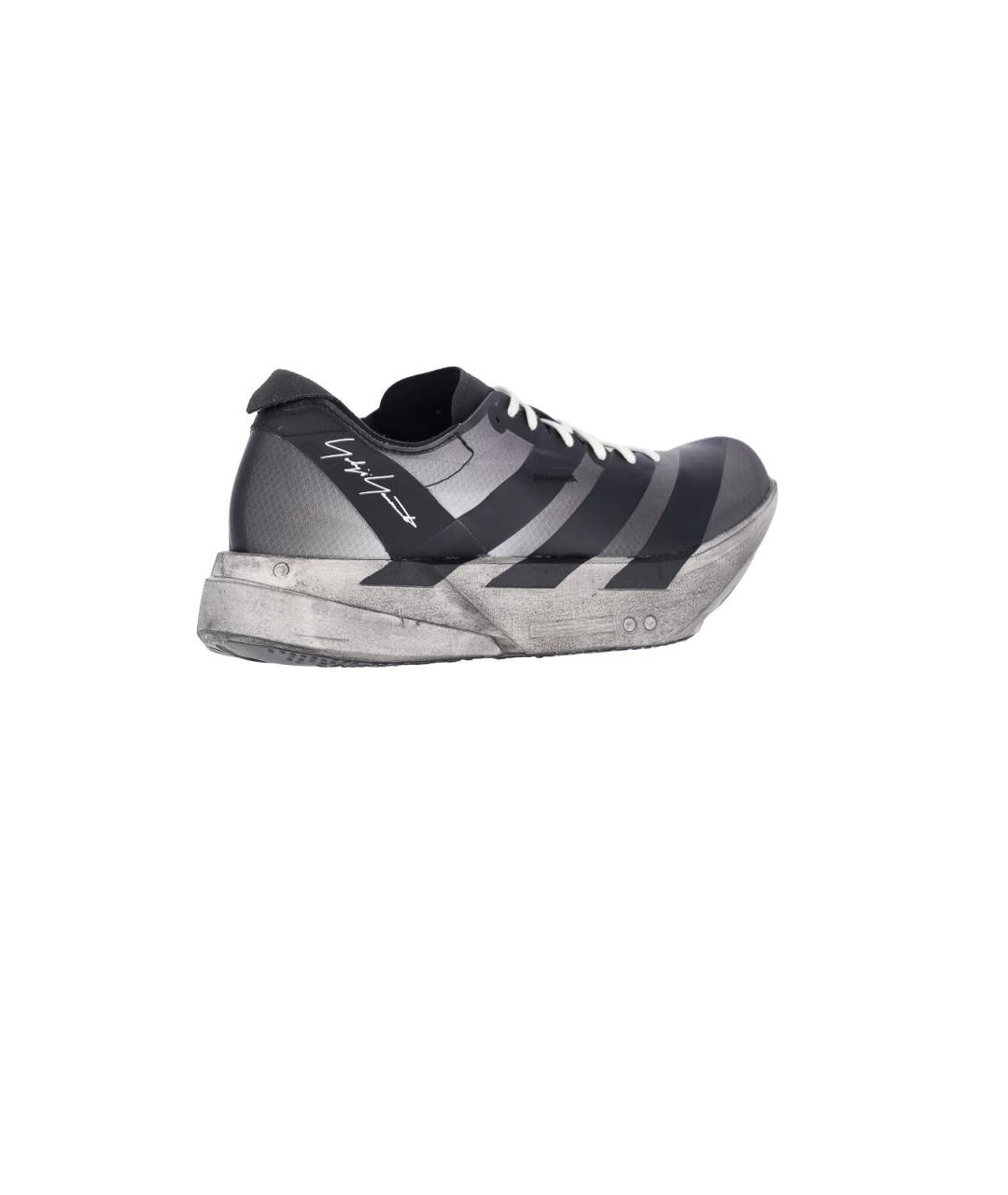 Y-3 Черные текстильные низкие кроссовки / кеды, фото 4