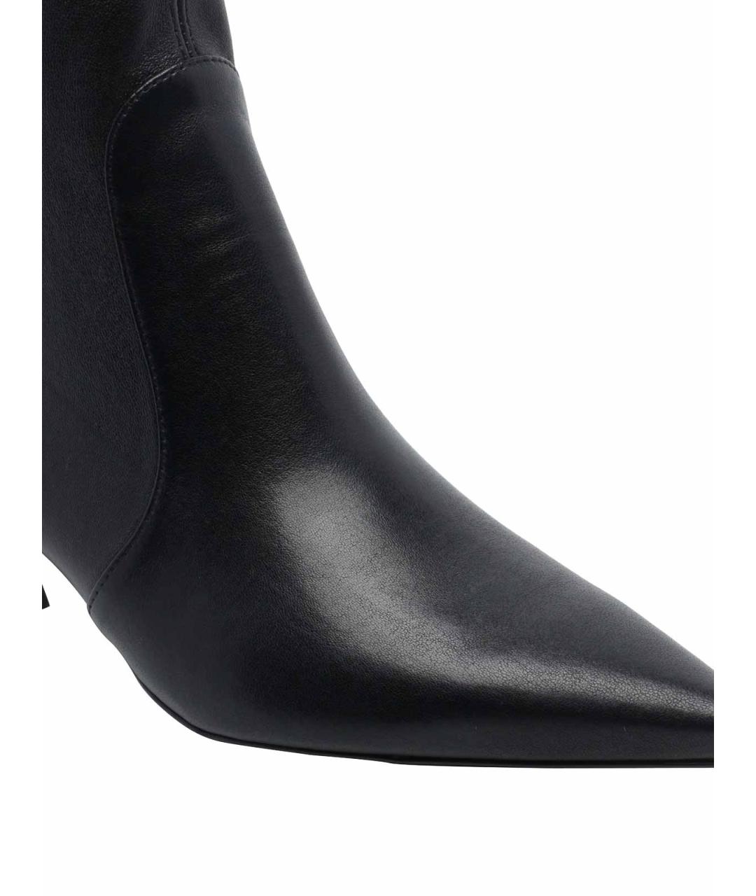 STUART WEITZMAN Черные кожаные ботильоны, фото 4