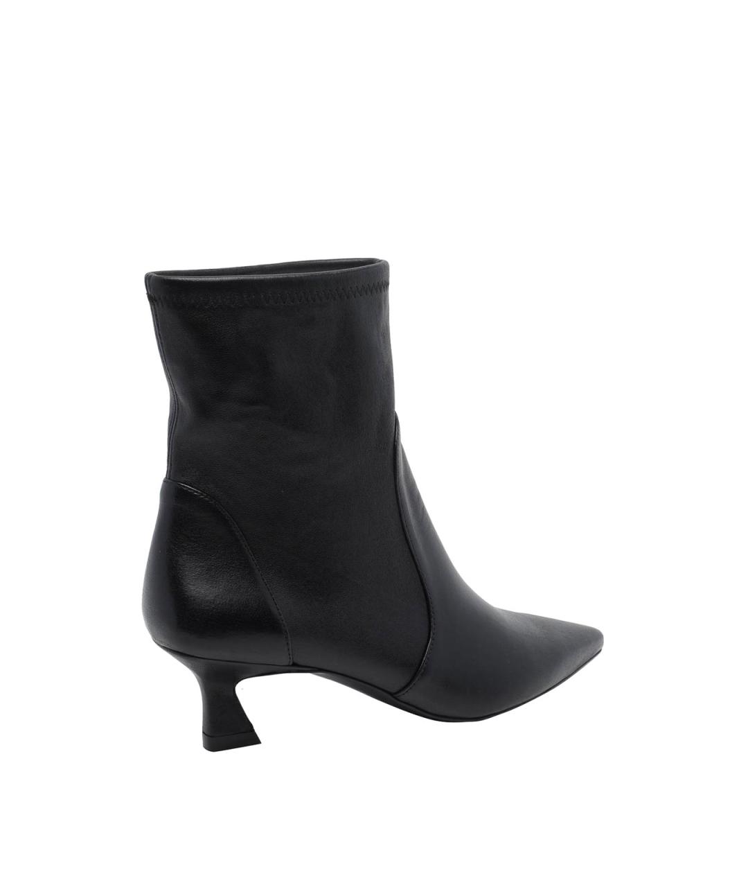 STUART WEITZMAN Черные кожаные ботильоны, фото 3